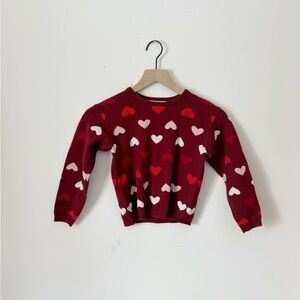 5 for $25 ✨ Heart Patterned Red Sweater